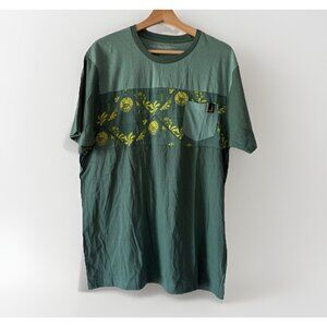 Hinano Tahiti Green T-Shirt Mens L Tribal Hawaiian Graphic Tee NWT READ!